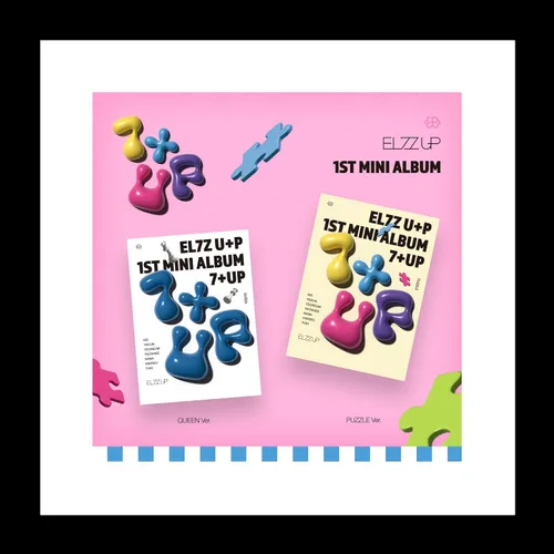 EL7Z UP 7+UP Contenido del primer mini álbum+tarjeta fotográfica+pegatina+seguimiento sellado ELZZ UP (conjunto estándar (Queen+Puzzle))