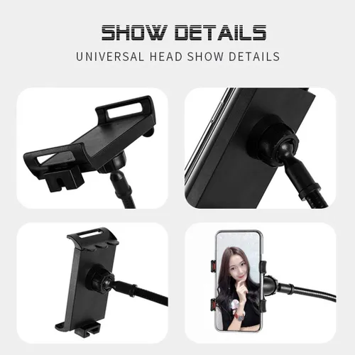 Miniatura 3 de Soporte para teléfono para cama, soporte de suelo ajustable, soporte de teléfono, soporte para selfie Stick Live Broadcast Bed Watching Tv Dramatic