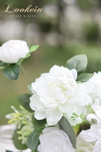 Miniatura 5 de Lookein Flores Artificiales para Decoración de Boda DIY, Ramo de Novia, Centros de Mesa, Guirnaldas de Flores, Coronas, Arco de Pasillo, Decoración