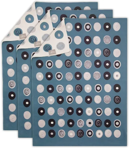 Miniatura 14 de Skoy Toalla de cocina (paquete de 1) para uso diario, toalla 100% poliéster reciclado con diseño reversible, 18 x 24 pulgadas, negro y gris