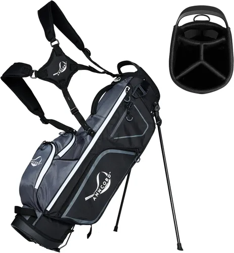 Anncord Golf Stand Bag with 4 Way Full Length Dividers, 4.4 Lbs Lightweight Golf Bag for Men Women, Waterproof Golf Carry Bags w/Stand, 7 Pockets &