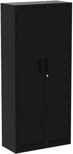 Miniatura 5 de Yizosh Armario de almacenamiento de metal para garaje con 2 puertas y 5 estantes ajustables, gabinete de archivo de acero con cerradura de 71