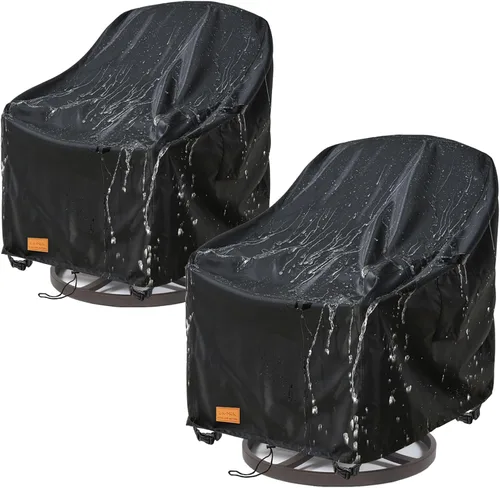 Miniatura 13 de Funda para mesa de café para patio al aire libre, 600D, resistente al agua, resistente, fundas para muebles de patio, 48 x 28 x 16 pulgadas