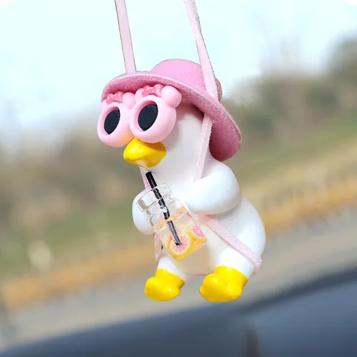 Miniatura 12 de Espejo retrovisor de oso Accesorios para colgar Lindo oso Sentado Sofá Comiendo Helado Coche Colgante Adorno Colgante Interior Espejo Retrovisor
