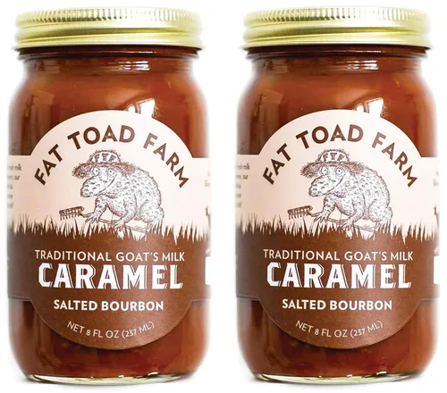 Miniatura 12 de Fat Toad Farm Salsa tradicional de caramelo de leche de cabra/cajeta, bourbon salado, sin gluten, 8 onzas líquidas