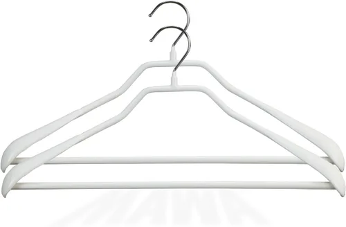 Miniatura 23 de Mawa by Reston Lloyd BodyForm Series - Percha de ropa antideslizante que ahorra espacio con barra para pantalones, 16-1/2 pulgadas, estilo 42/LS