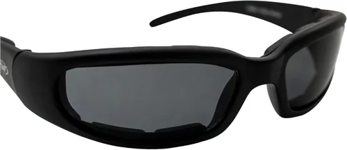 Miniatura 7 de Global Vision Chicago - Lentes de sol acolchados para motocicleta para hombres y mujeres, color negro con lentes ahumados, seguridad RX-ABLE