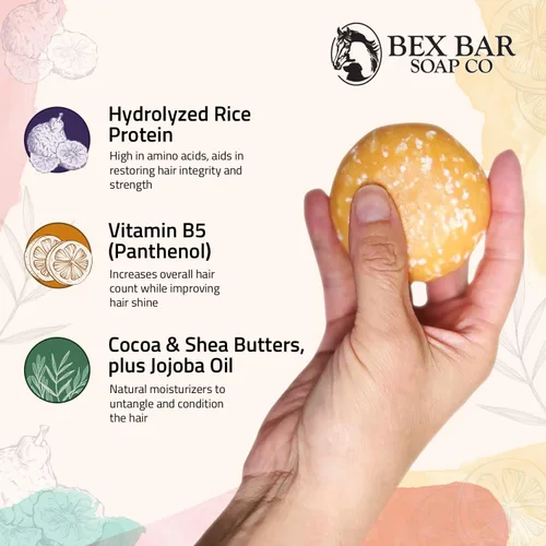 Miniatura 8 de Kensington Protective Products BEX BAR - Barra de champú con proteína de agua de arroz y vitamina B5, 1 paquete, Citrus Splash de 3 onzas