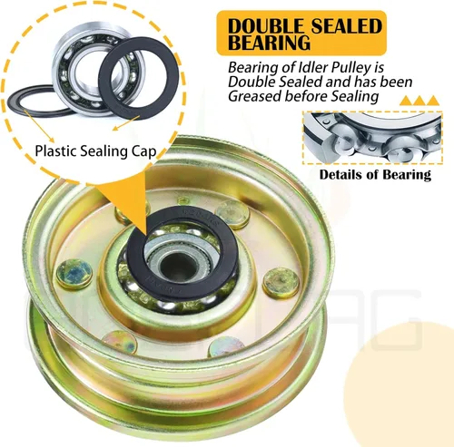 Miniatura 3 de 756-04224 Polea tensora plana reemplaza Cub Cadet 756-04224 Polea tensora, mtd 75604224 Polea tensora plana, mtd 756-0981a Polea tensora plana, mtd
