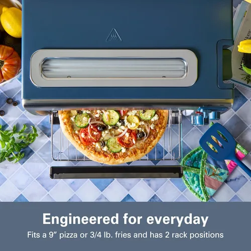 Miniatura 3 de Hamilton Beach Horno tostador de encimera 2 en 1 y tostadora de 2 rebanadas de ranura larga, temporizador de 60 minutos y apagado automático