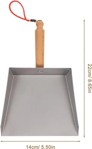 Miniatura 2 de Healeved Mini recogedor de acero inoxidable pequeño de metal para escritorio de cocina, limpieza de mesa de 8.66 x 5.51 x 1.57 pulgadas