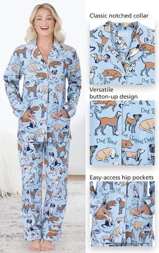 Miniatura 5 de PajamaGram Pijamas de invierno para mujer - Pijamas de franela para mujer