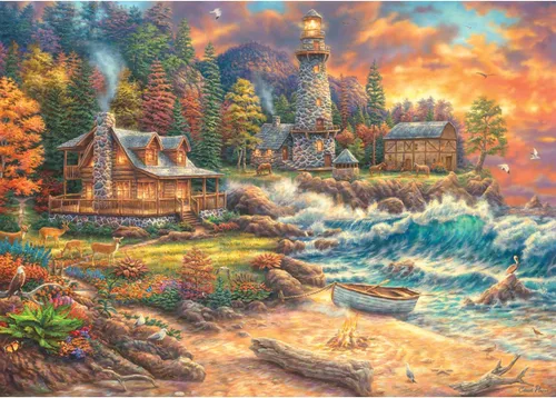 Miniatura 7 de Anatolian Puzzle - Faro azul, rompecabezas de 3000 piezas, #4936