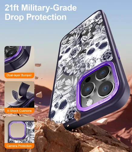 Miniatura 501 de Goodon para iPhone 15 Pro Max con protector de pantalla de privacidad, compatible con Magsafe, funda translúcida mate a prueba de golpes - Linda