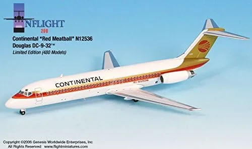 Miniatura 2 de Continental DC-9-32 Albóndiga roja (1:200)