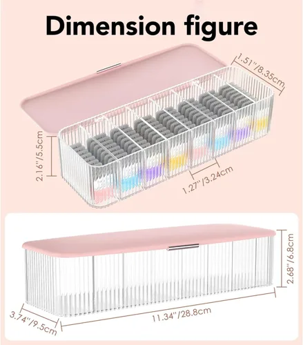 Miniatura 7 de P-80 Organizador diario de lentes de contacto con removedor y pinzas, dispensador de lentes desechable, caja de plástico transparente para todas