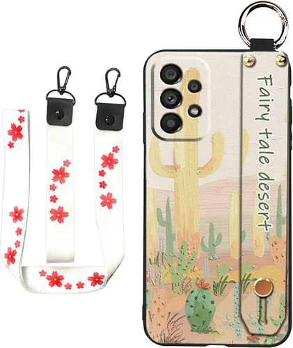 Miniatura 16 de Funda cruzada compatible con Samsung Galaxy A52 5G, con correa para la muñeca, cordón de silicona suave a prueba de golpes, funda protectora