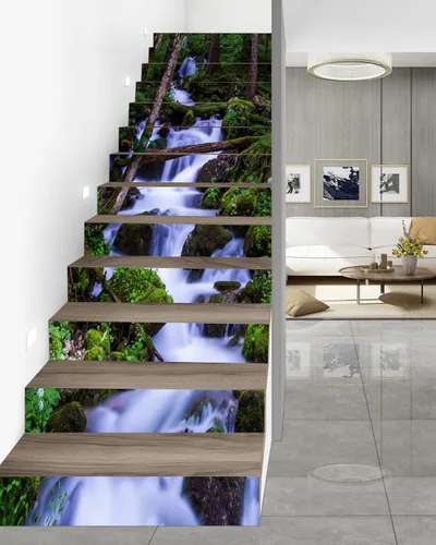 Miniatura 19 de FLFK Calcomanías para escaleras - Adhesivos para escaleras, Calcomanías autoadhesivas para escalones de Sunrise Coast, para decoración del hogar