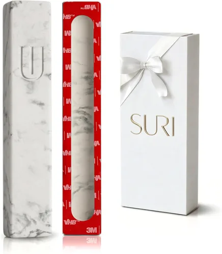 Miniatura 12 de SURI Mezuzah para puerta con pergamino - Funda moderna de mezuzá de 6 pulgadas con desplazamiento no Kosher incluido, se adapta a rollos de hasta 5