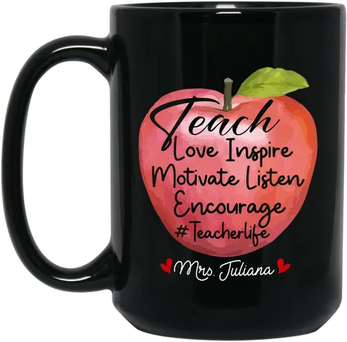 Miniatura 8 de Taza de café personalizada, regalos de agradecimiento al profesor para el mejor profesor, tazas de café con nombre personalizado para profesores