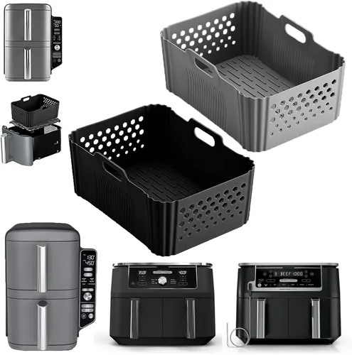 Miniatura 15 de LYHOLKEER Forros de silicona para freidora de aire Chefman de 6 cuartos de galón, Instant Pot Vortex Plus 6QT XL, 1 cesta cuadrada de silicona