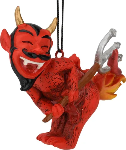 Miniatura 8 de Tree Buddees Devil's Cookout - Adorno navideño divertido con el diablo cocinando un perro caliente