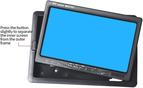 Miniatura 3 de Monitor de cámara de respaldo de vehículo HD de 7 pulgadas solamente, pantalla LCD TFT a color de visión trasera para automóvil, SUV, camioneta
