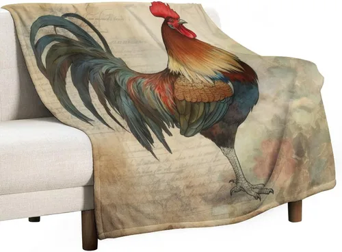 Miniatura 52 de Manta de gallos orgánica de forro polar de pollo de 30 x 40 pulgadas, manta de franela para sofá, cama para adultos, niños, adolescentes, regalo