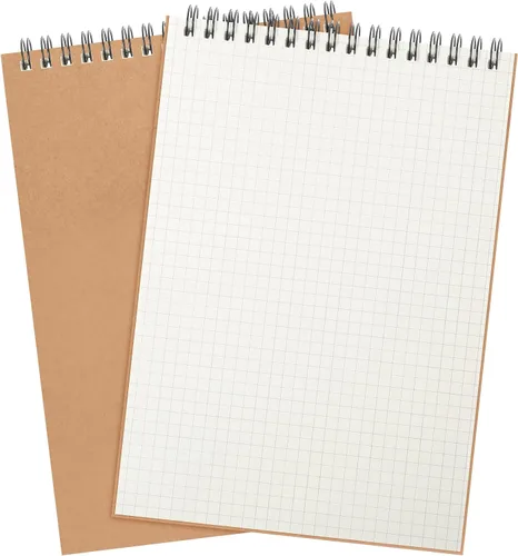 Miniatura 14 de Engrowtic Paquete de 1 bloc de notas en espiral de papel cuadriculado A5, bloc de notas encuadernado con alambre, bloc de notas de cuadrícula