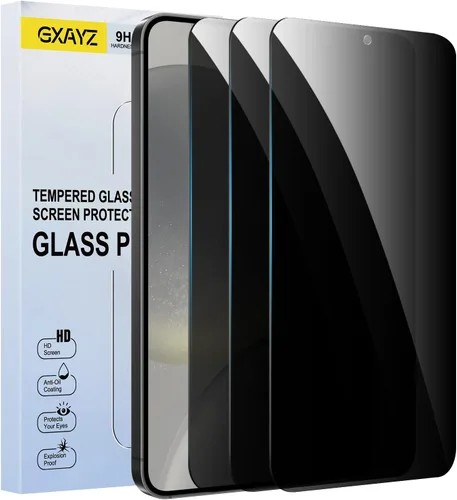 Paquete de 3 protectores de pantalla de privacidad para Samsung Galaxy S24, película de vidrio templado transparente HD, antiespía, antiarañazos,