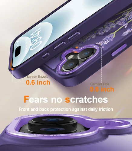 Miniatura 335 de Goodon para iPhone 15 Pro Max con protector de pantalla de privacidad, compatible con Magsafe, funda translúcida mate a prueba de golpes - Linda