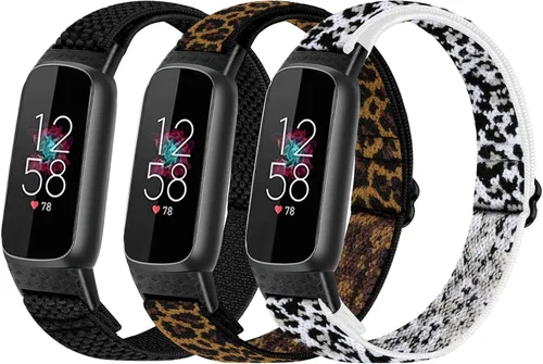 Miniatura 10 de TumpCez Bandas elásticas de nailon compatibles con correas Fitbit Luxe para mujeres y hombres, elásticas, ajustables, transpirables, cómodas