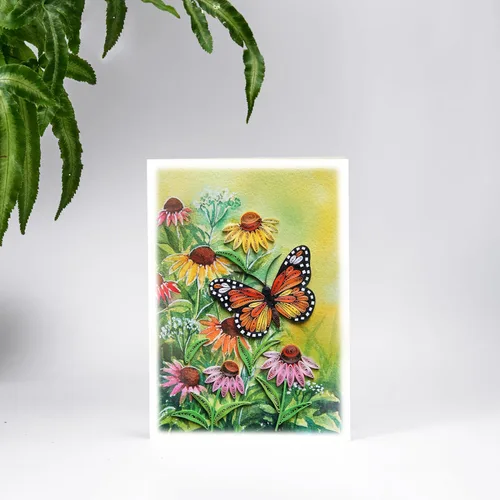 Miniatura 2 de Tarjeta de felicitación estacional, verano invierno, primavera, otoño Tarjeta de cumpleaños para mamá, madre, linda tarjeta de filigrana acolchada