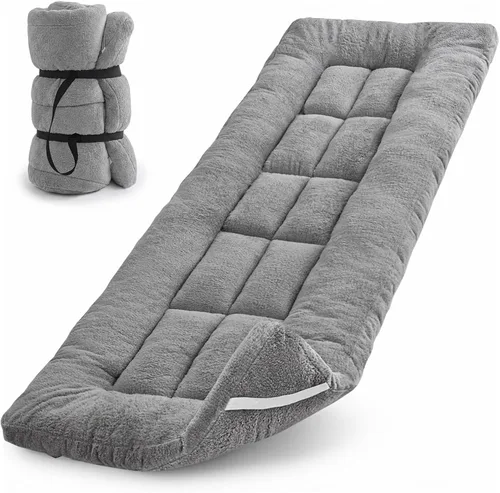 Almohadilla Gruesa para Dormir de Campamento - Almohadillas de Cuna de Campamento de Pelusa de Cordero para Adultos, Colchoneta Suave para Dormir,