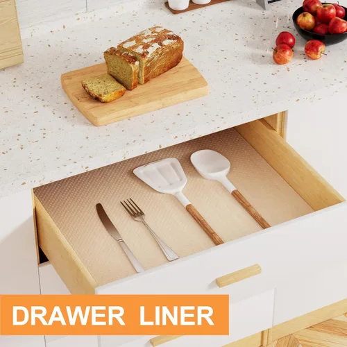 Miniatura 2 de FLPMIX Revestimiento transparente de 16 pulgadas: revestimientos impermeables para gabinetes de cocina, no adhesivo, fácil de limpiar, tapete