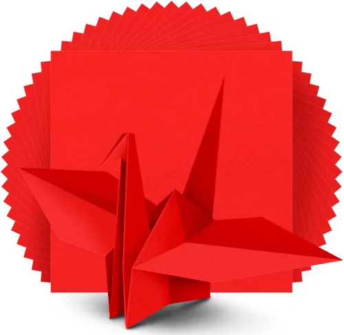Miniatura 19 de IOOLEEM Papel de origami, 200 hojas, papel de origami negro, cuadrado de 6 pulgadas, papel de color de doble cara.