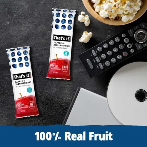 Miniatura 4 de That's it - Caja de regalo de barras de frutas { paquete de 20 }100% natural, sin gluten, vegano, bajo en carbohidratos, paquete variado