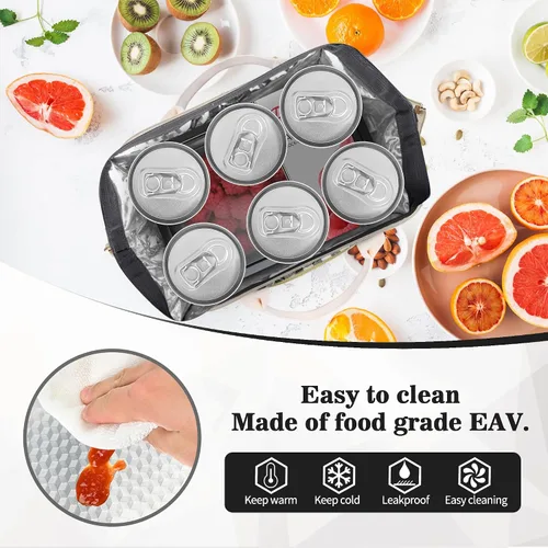 Miniatura 5 de LOKASS - Lonchera aislada para mujeres - Bolsa de almuerzo reutilizable de 10 L para mujeres - Bolsa térmica tipo hielera a prueba de fugas