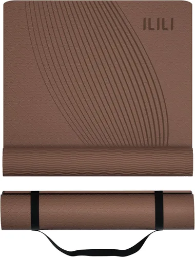 ILILI Tapete de yoga, 72 x 25 x 0.3 pulgadas, antideslizante, tapete de ejercicio de elastómero termoplástico, resistente al desgarro, tapete de