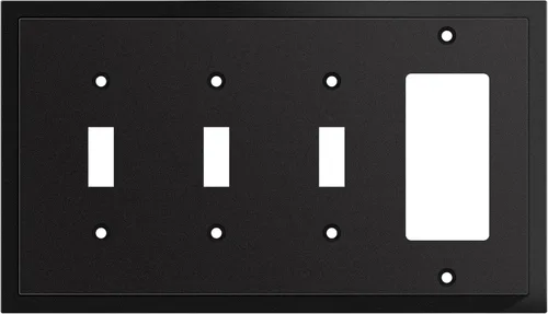 Miniatura 12 de Henne Bery Placa decorativa de pared con borde moderno, tapa de tomacorriente para cubrir enchufe, aleación de zinc maciza duradera