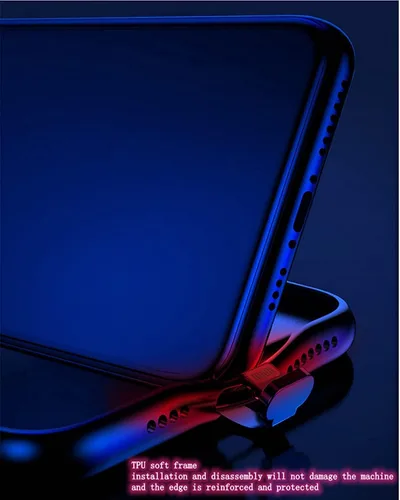 Miniatura 7 de Compatible con funda para iPhone, cubierta trasera de vidrio templado brillante colorido LED, a prueba de golpes, para mujeres y hombres, lente