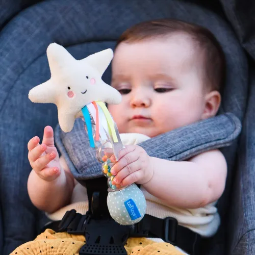 Miniatura 8 de Taf Toys Sonajero Palo de Lluvia Estrella, Juguete Musical Agitar y Sonajero Creador de Lluvia, Instrumento Musical para Bebés y Niños Pequeños