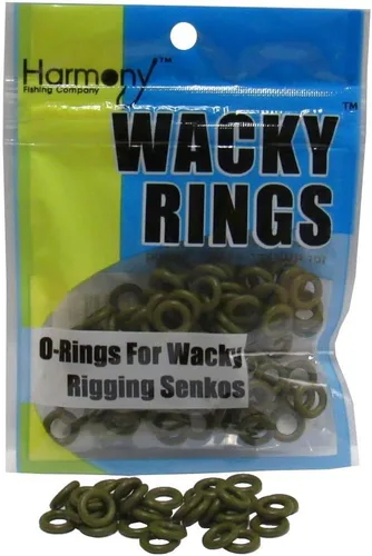 Miniatura 19 de (100pk) – O-Rings for Wacky Rigging Senkos/Worms/Soft Stickbaits – Bait Saver Orings for Senko Worm – Save Your Baits from Tearing While Wacky Neko