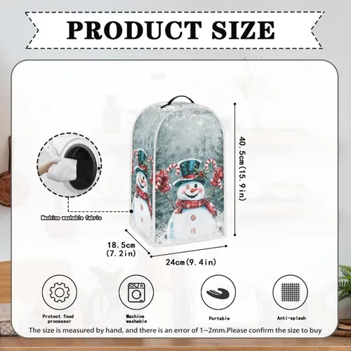 Miniatura 6 de AFPANQZ Cubierta de licuadora de muñeco de nieve 3D para el hogar, cocina, cubierta de polvo, decoración de electrodomésticos de cocina, cubierta