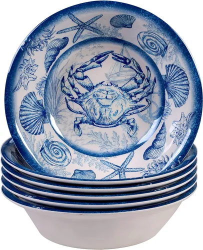 Miniatura 4 de Certified International Oceanic - Juego de vajilla de melamina de 12 piezas, servicio para 4, multicolor