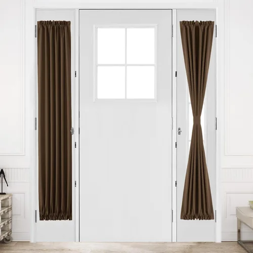 Miniatura 162 de DWCN Cortinas para puerta francesa: cortina térmica con bolsillo para barra para puertas con ventana de vidrio, puertas de cocina y patio