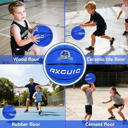 Miniatura 6 de Baloncesto de goma gruesa para niños y jóvenes, tamaño 3/4/5/6/7, para exteriores, colorido, 22/25.5/27.5/28.5/29.5 pulgadas, para regalos