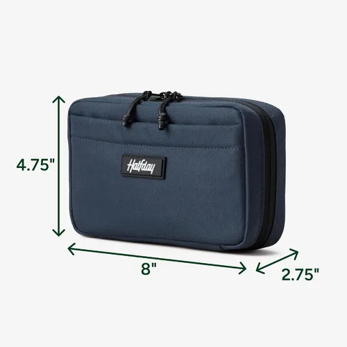 Miniatura 3 de Halfday Sidekick Tech - Kit organizador Soporte abatible para teléfono/tableta, bolsa con cremallera plana con Power Mesh y elástico para cable