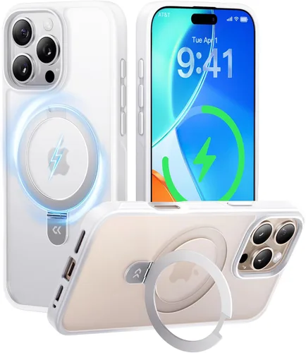 Miniatura 40 de CASEKOO- Funda para iPhone 15 c/soporte magnético invisible [protecc. militar contra caídas] [compatible c/MagSafe], a prueba de impactos, delgada