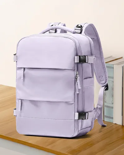 Miniatura 2 de coowoz Mochila de viaje grande para mujeres y hombres,Mochila de transporte,Mochila de senderismo impermeable para deportes al aire libre, Púrpura